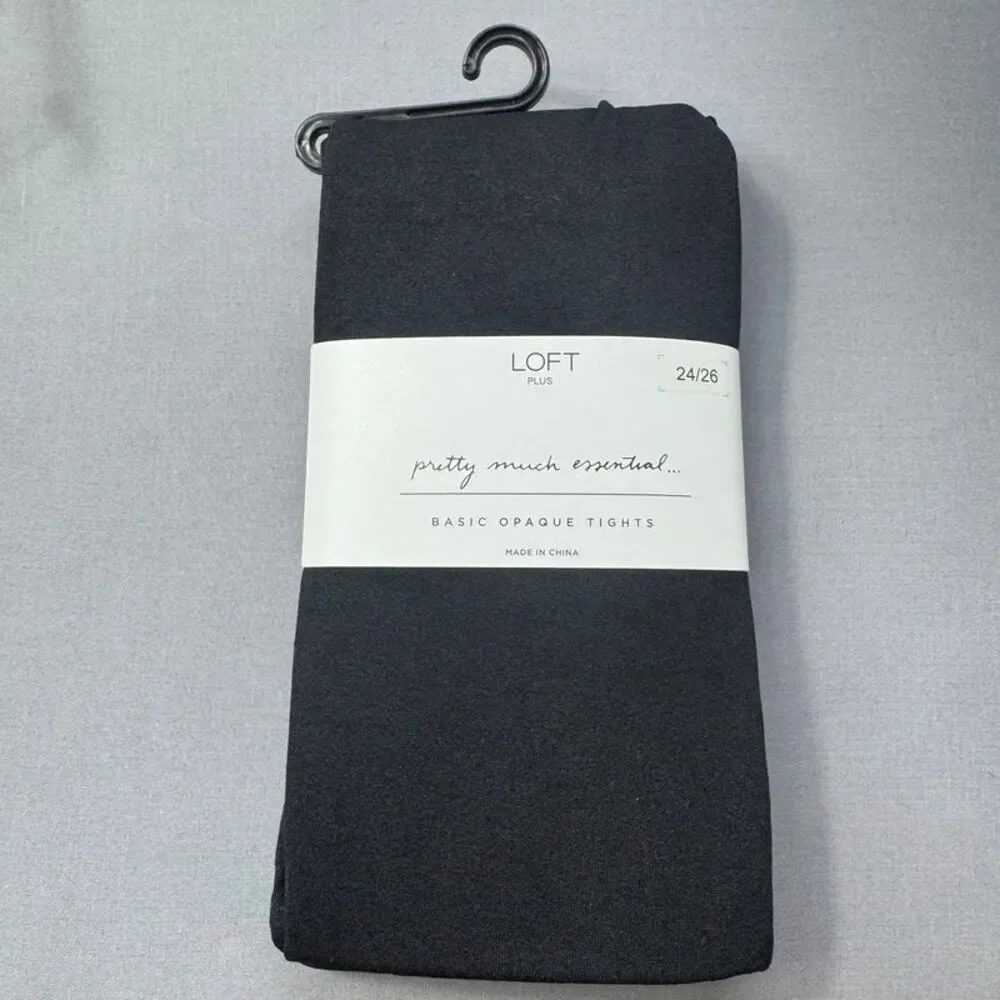 NWT Loft Tights 24/26 Black Opaque Pretty Much Essential